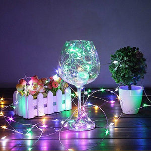 2M / 5M Battery Powered LED Copper Wire Fairy String light Strips For Christmas Tree Holiday Wedding Decoration Night lighting