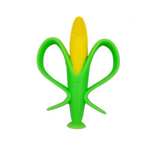 Load image into Gallery viewer, Baby Silicone Training Toothbrush BPA Free Banana Shape Safe Toddle Teether Chew Toys Teething Ring Gift For Infant Baby Chewing